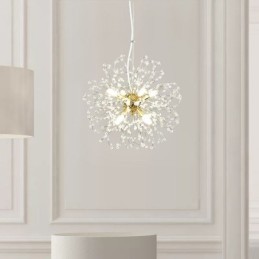 Dandelion Crystal Pendant Light Elegant Chandelier