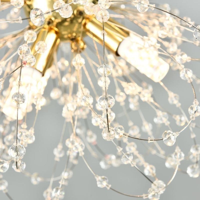 Dandelion Crystal Pendant Light Elegant Chandelier