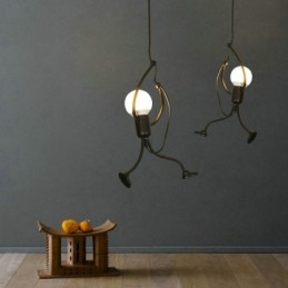 Modern Simple Pendant Light Little Man Shape Lamp Creative Light