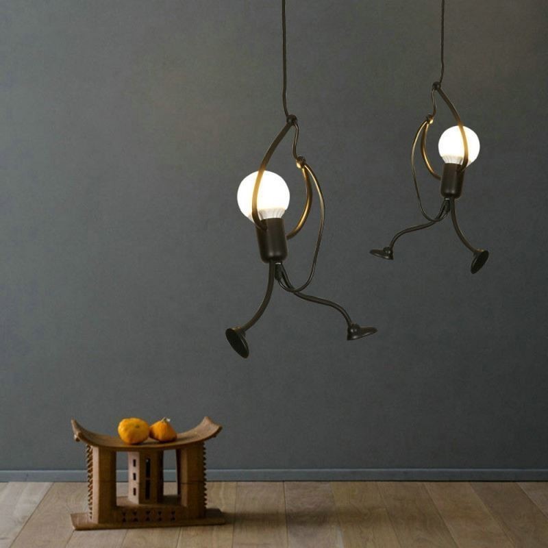 Modern Simple Pendant Light Little Man Shape Lamp Creative Light