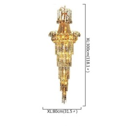 European Long Pendant Crystal Chandelier