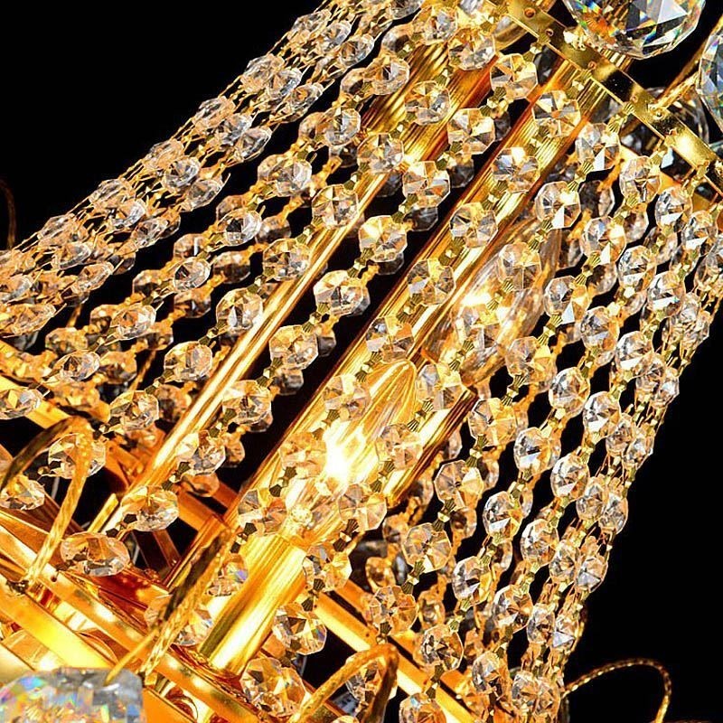 European Long Pendant Crystal Chandelier
