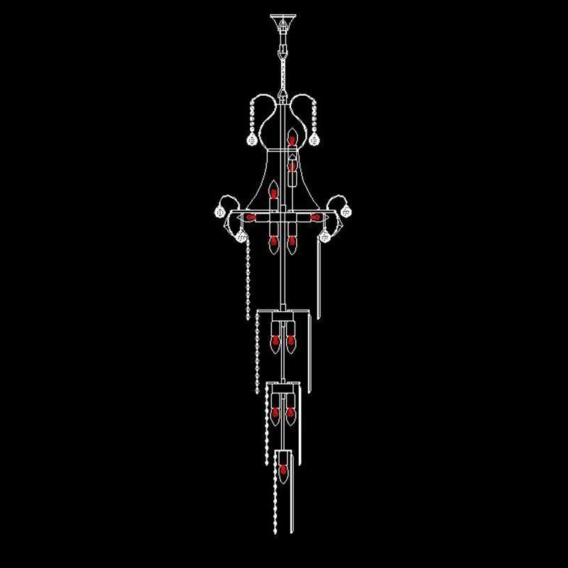 European Long Pendant Crystal Chandelier