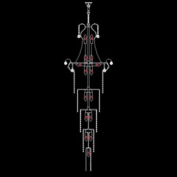 European Long Pendant Crystal Chandelier