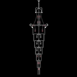 European Long Pendant Crystal Chandelier