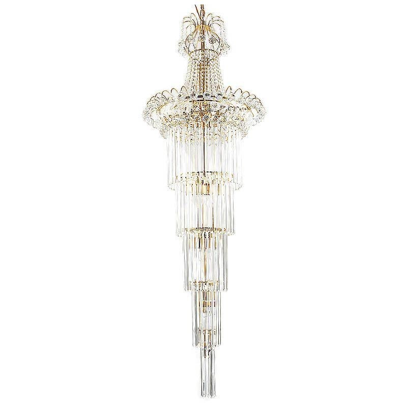 Elegant Long Pendant Crystal Chandelier