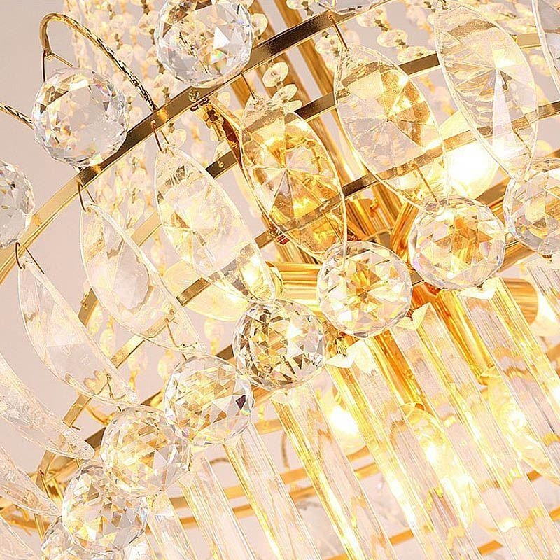 Elegant Long Pendant Crystal Chandelier