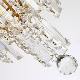 Modern Elegant Crystal Pendant Light Conical Chandelier