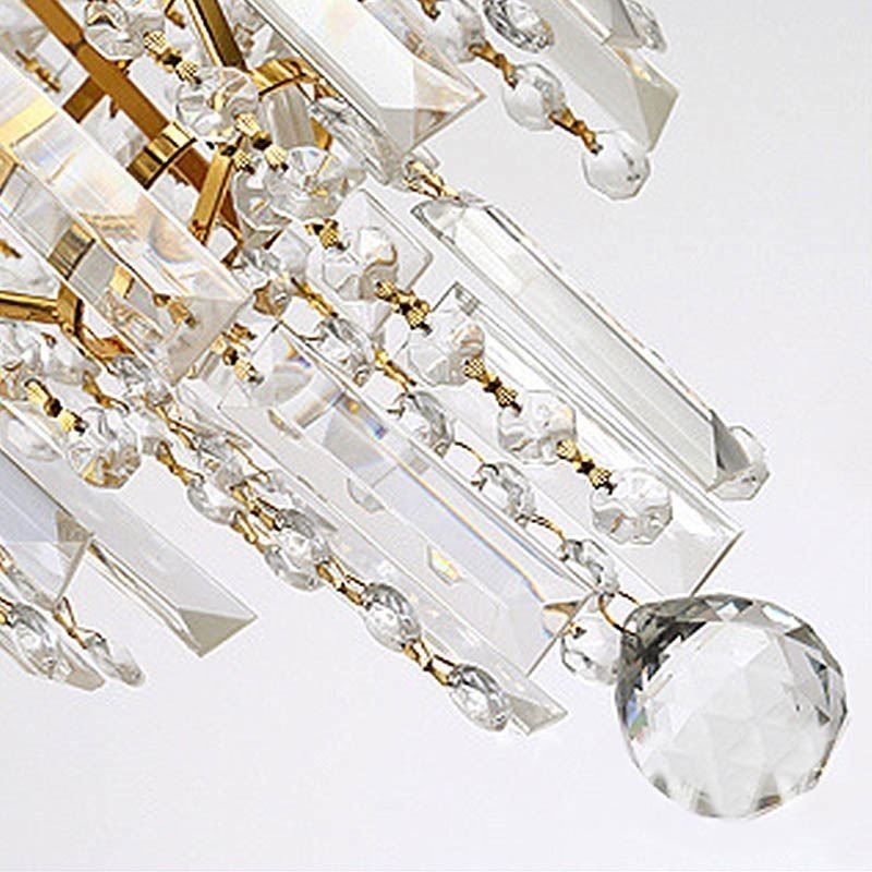 Modern Elegant Crystal Pendant Light Conical Chandelier