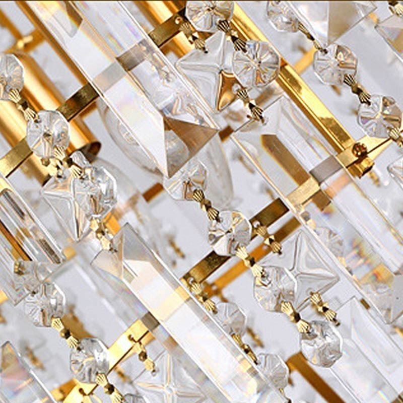 Modern Elegant Crystal Pendant Light Conical Chandelier
