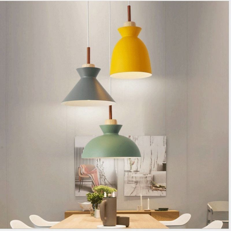 Pendant Light Nordic Metal Dome Macaron Colors Lamp Light