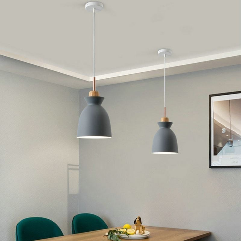 Pendant Light Nordic Metal Dome Macaron Colors Lamp Light