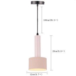 Modern Simple Pendant Light Cylinder Shape Lamp Aluminum Lighting Light