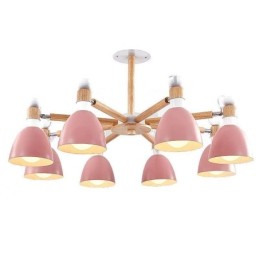 Nordic Macaron Pendant Light Creative Wood Chandelier