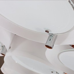 Modern Contemporary Chrome Metal Chandelier Flush Mount