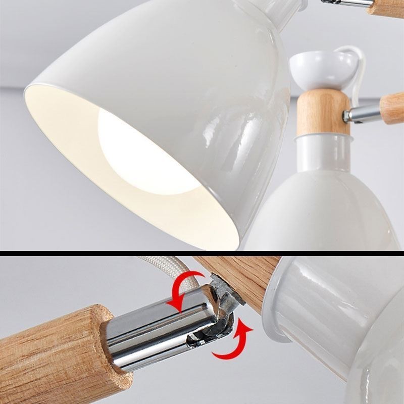 Nordic Macaron Pendant Light Creative Wood Chandelier