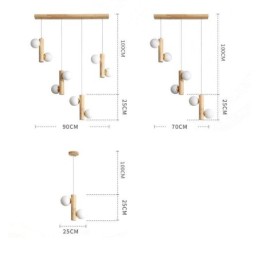 Wood Pendant Light Magic Bean Cluster Ceiling Light Island