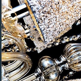 Modern Contemporary Classic Vintage Crystal Electroplated Glass Chandelier