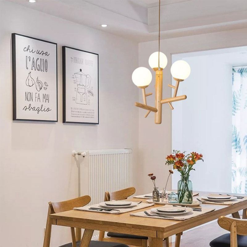 Nordic Creative Wooden Pendant Light