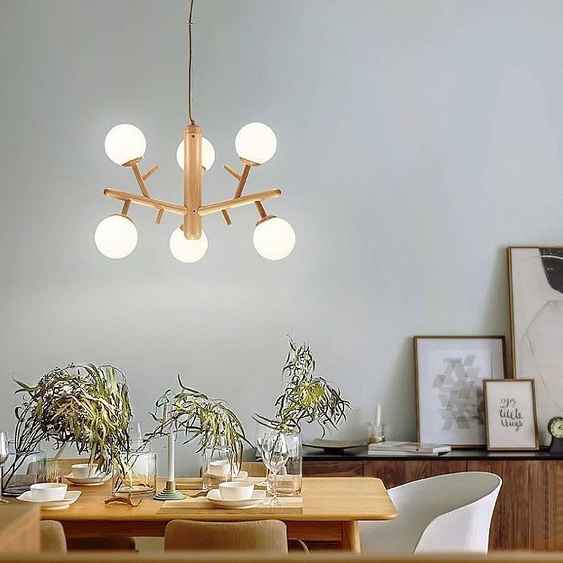 Nordic Creative Wooden Pendant Light