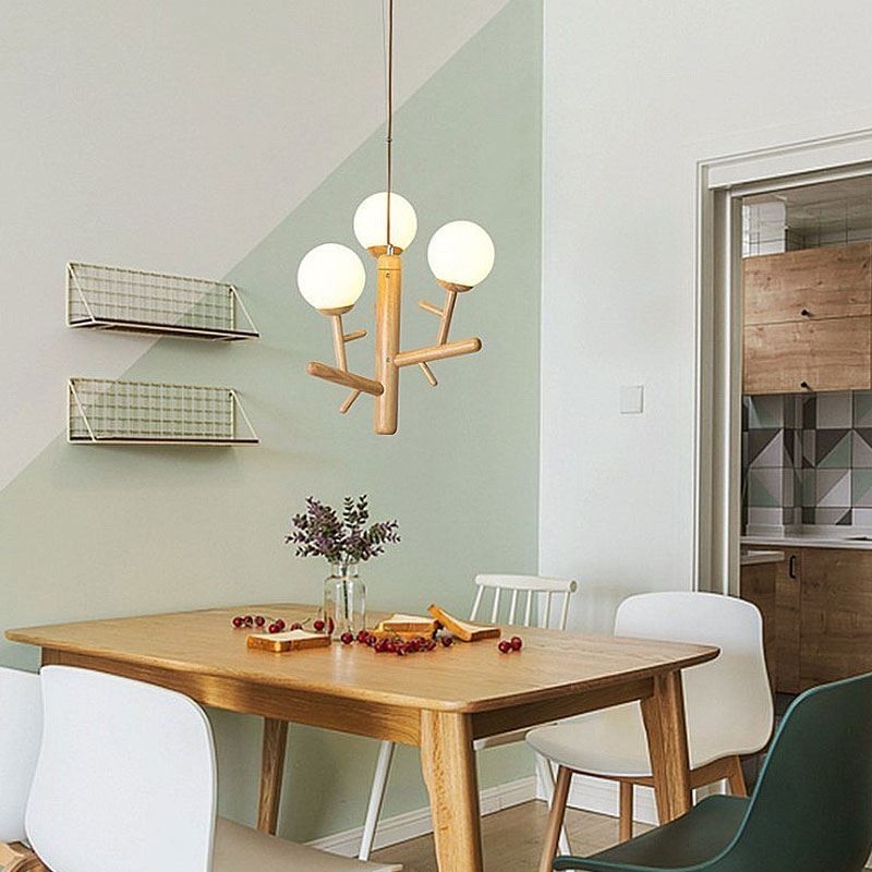 Nordic Creative Wooden Pendant Light