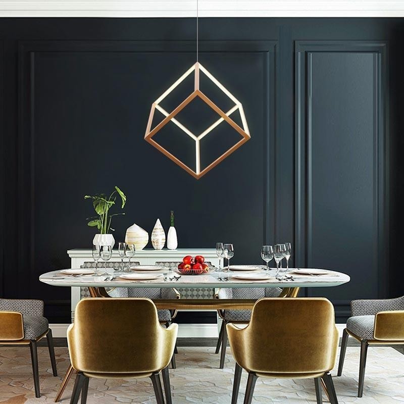Postmodern Pendant Light Geometric Gold Hanging Light