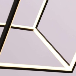 Black Pendant Light Geometric Cube Lighting