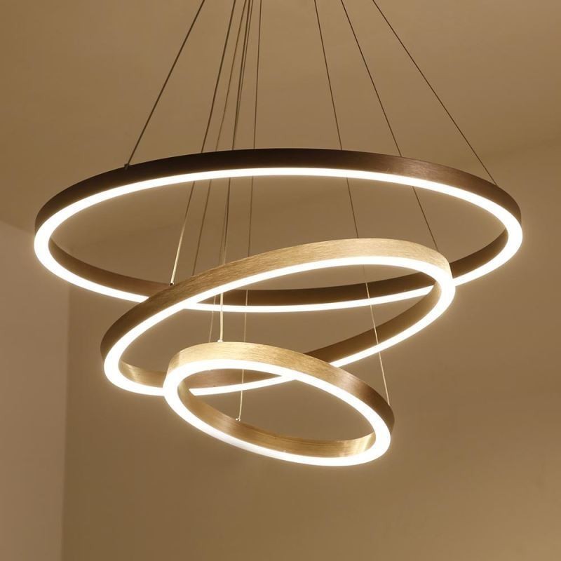 Pendant Light Drawing Craft 3 Rings Lamp 80+60+40cm