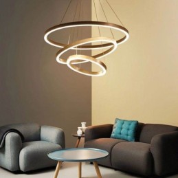 Pendant Light Drawing Craft 3 Rings Lamp 80+60+40cm