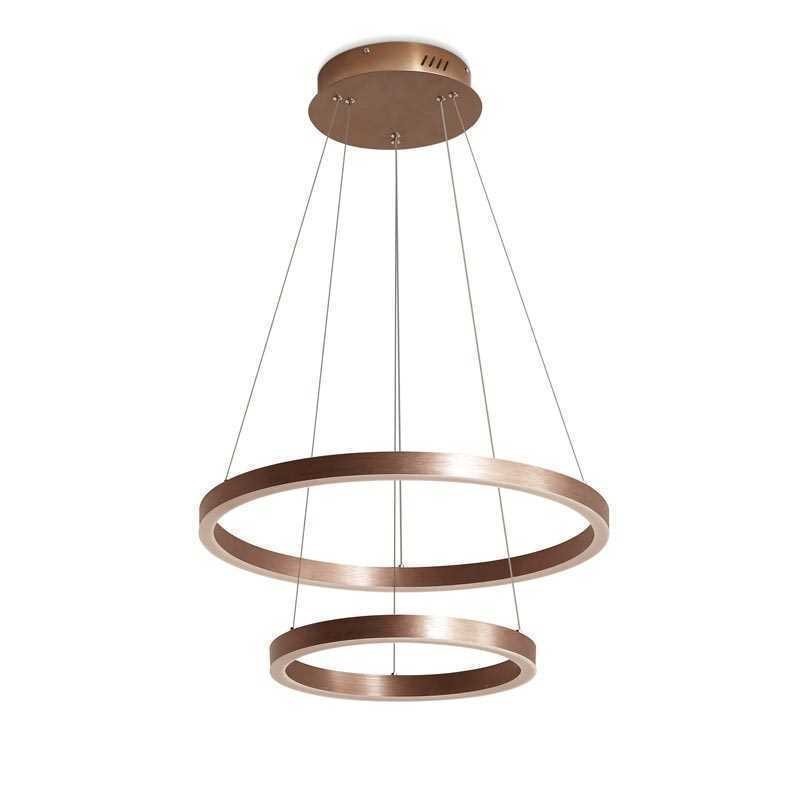Pendant Light Drawing Craft 2 Rings Lamp 60+40cm