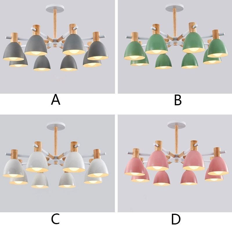 Modern Simple Macaron Pendant Light Creative Wooden Lighting