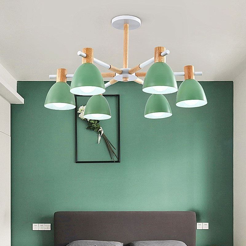 Modern Simple Macaron Pendant Light Creative Wooden Lighting