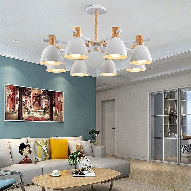 Modern Simple Macaron Pendant Light Creative Wooden Lighting