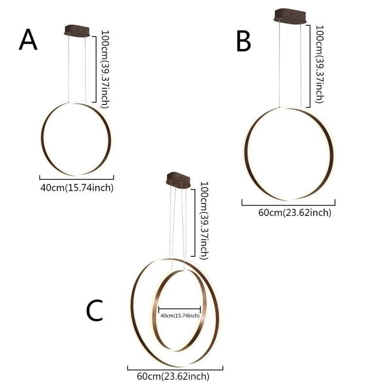 Nordic Pendant Light Acrylic Ring Shape Pendant Light