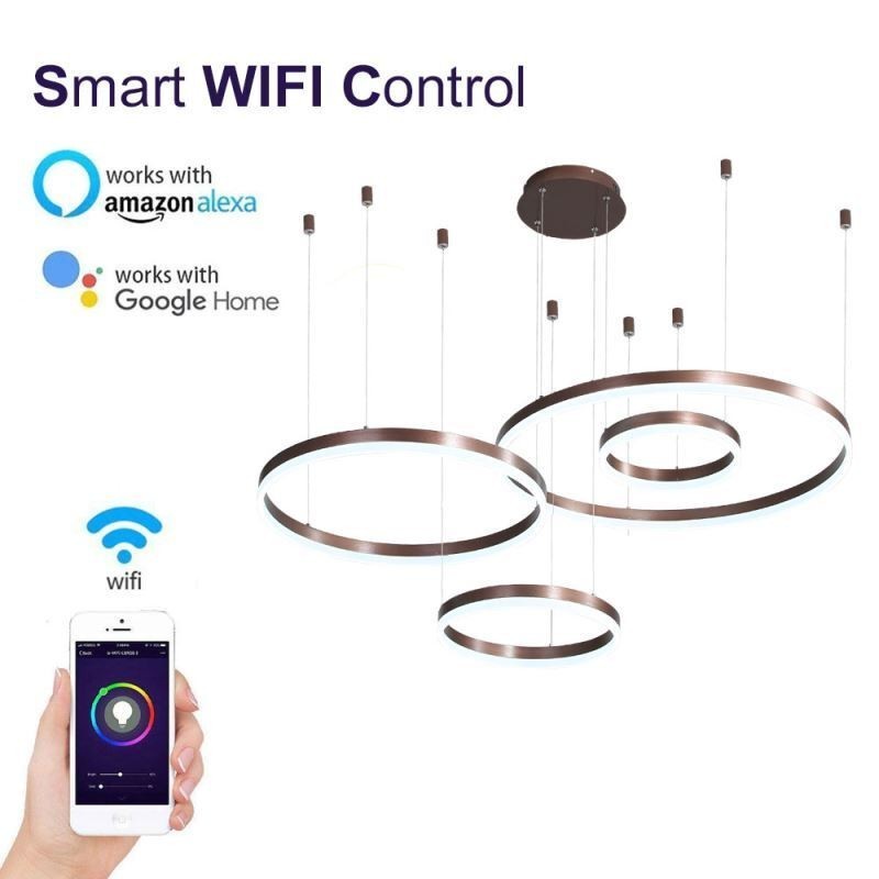 Postmodern Pendant Light Acrylic Ring Shape Pendant Light