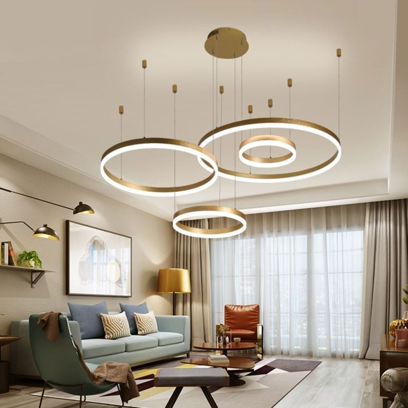 Postmodern Pendant Light Acrylic Ring Shape Pendant Light