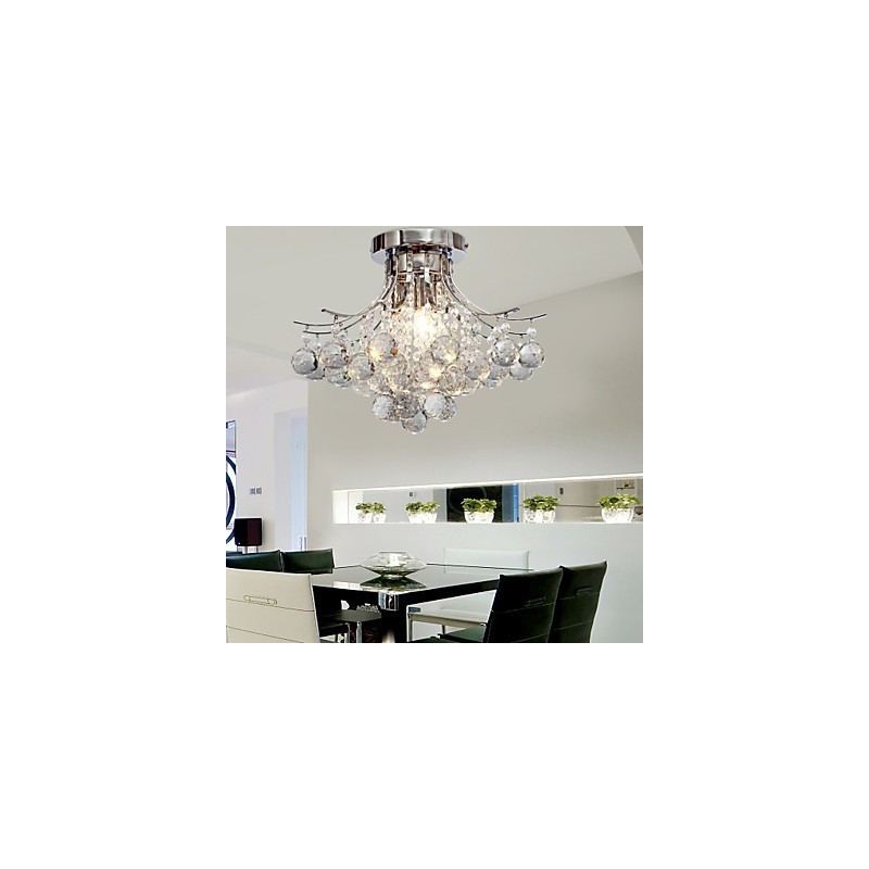 Chandelier Modern Crystal 3 Lights