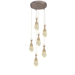 Seeded Glass Teardop Cluster Pendant Lighting