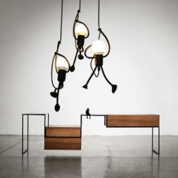 Modern Pendant Light Creative Little Man Shape Lamp Individual Home Light