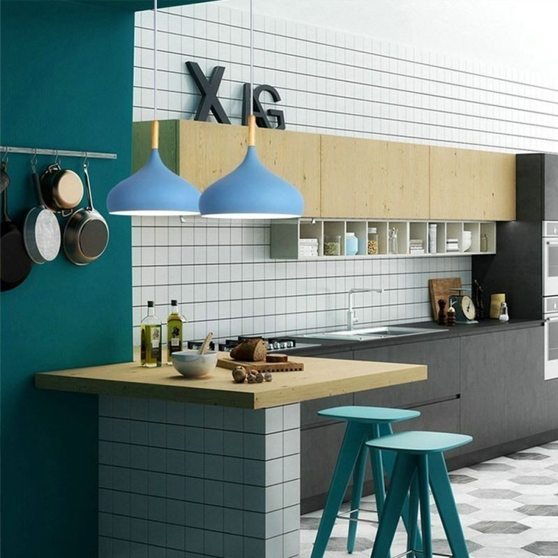 Modern Pendant Light Aluminum Macaron Lamp Home Adjustable Light