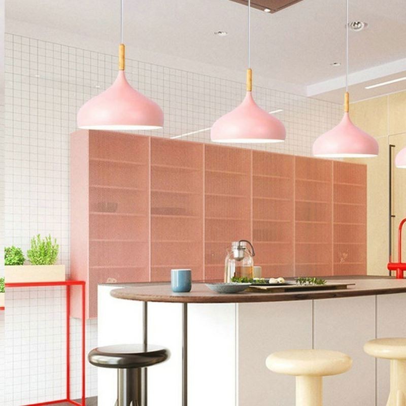 Modern Pendant Light Aluminum Macaron Lamp Home Adjustable Light