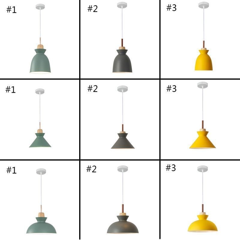 Pendant Light Nordic Metal Dome Macaron Colors Lamp Light