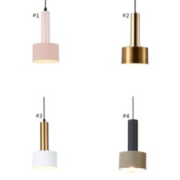 Modern Simple Pendant Light Cylinder Shape Lamp Aluminum Lighting Light
