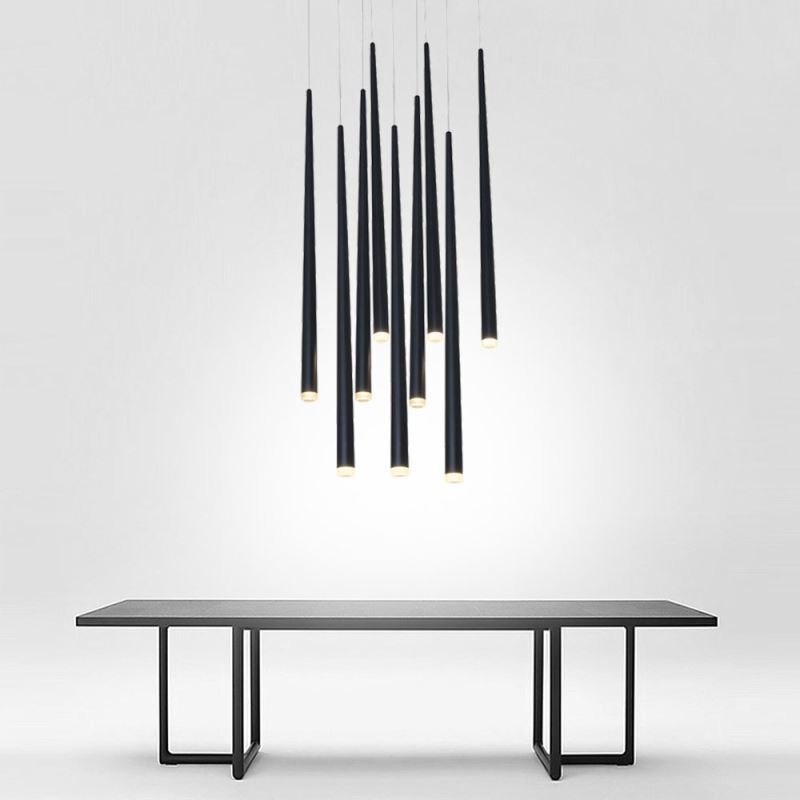 Contemporary Pendant Light Cylinder Shape Lamp Meteor Rain Lighting