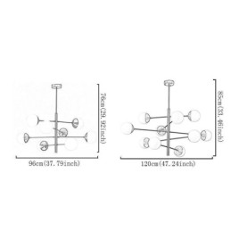 Contemporary Pendant Light Magic Bean Sputnik Chandelier Lamp