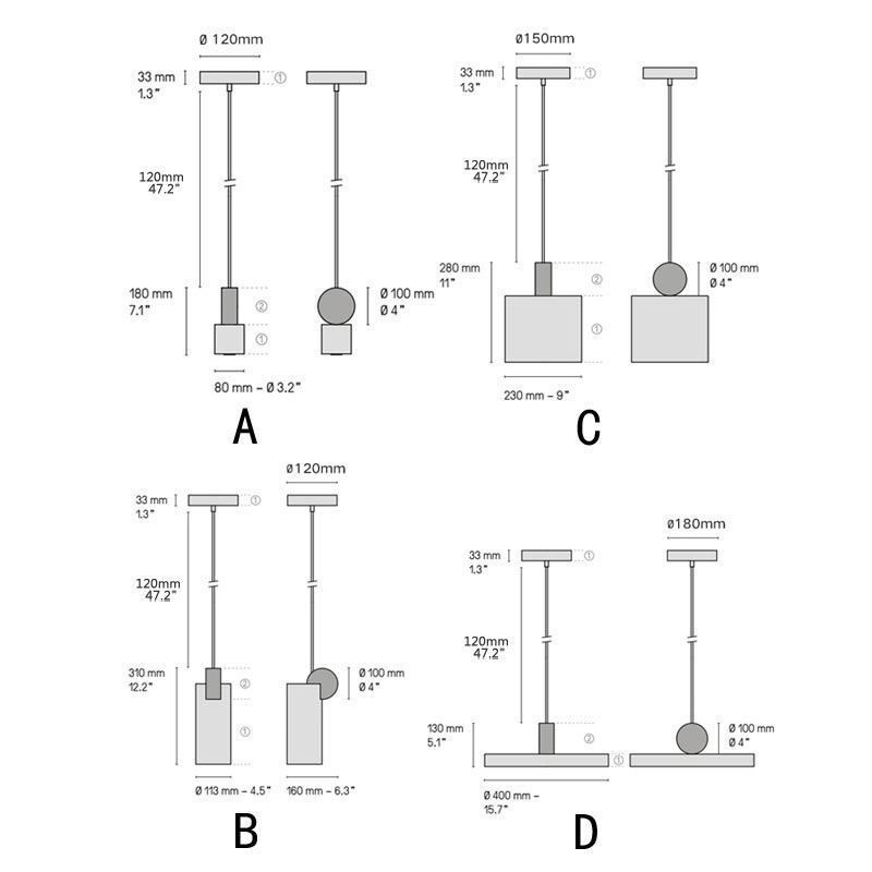 Modern Pendant Light Nordic Acrylic Lamp Geometry Lighting Light