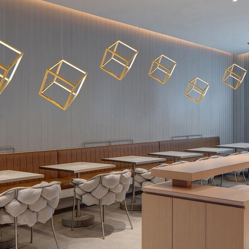 Postmodern Pendant Light Geometric Gold Hanging Light