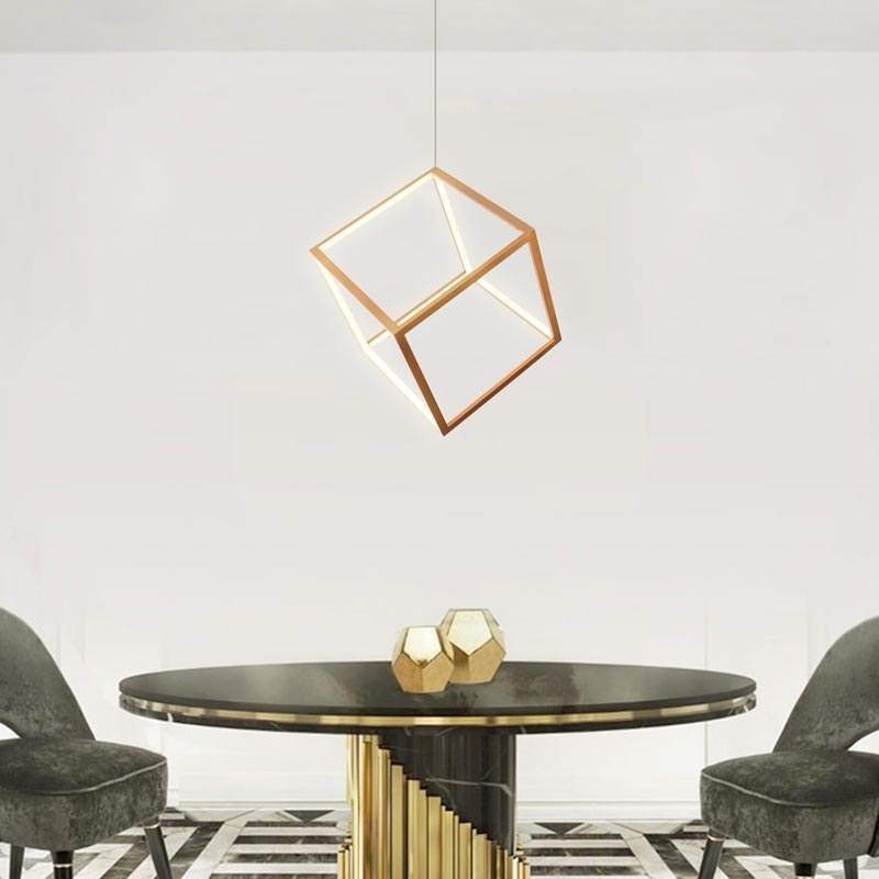 Postmodern Pendant Light Geometric Gold Hanging Light