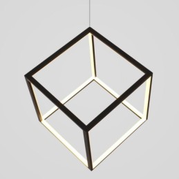 Black Pendant Light Geometric Cube Lighting LBY18069
