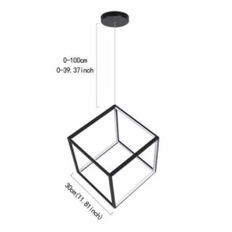 Black Pendant Light Geometric Cube Lighting LBY18069